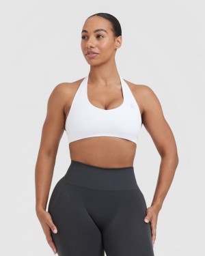 Oner Active Classic Seamless 2.0 Halter Neck Bralette Sports Bras Valkoinen | 240-NAUMOE