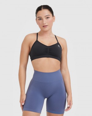 Oner Active Effortless Strappy Bralette Sports Bras Mustat | 452-KBFMTV