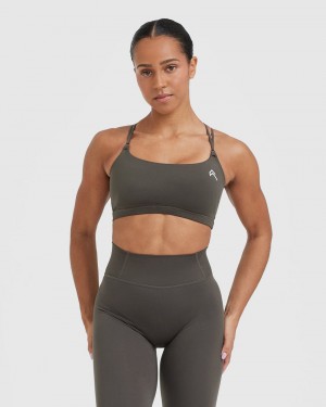 Oner Active Everyday Cross Over Bralette Sports Bras Syvä Harmaat Ruskea | 346-IHJUCY