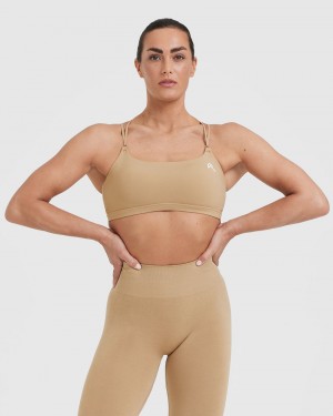 Oner Active Everyday Cross Over Bralette Sports Bras Ruskea | 602-NTWMBV