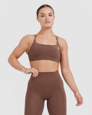 Oner Active Everyday Cross Over Bralette Sports Bras Ruskea | 306-TFGDWY