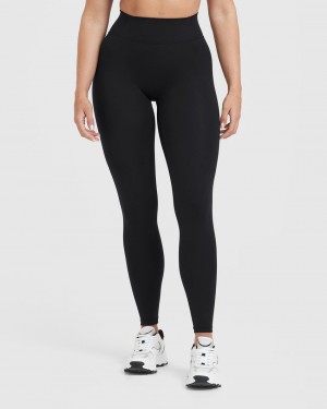 Oner Active Timeless High Waisted Leggings Mustat | 309-FQZKNJ