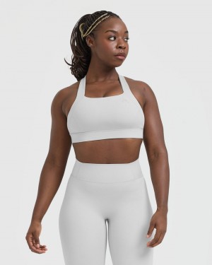 Oner Active Timeless Leveät Strap Sports Bras Vaaleanharmaat | 425-MOLHZY