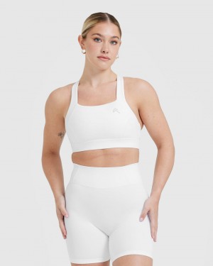 Oner Active Timeless Leveät Strap Sports Bras Valkoinen | 876-QJHOID