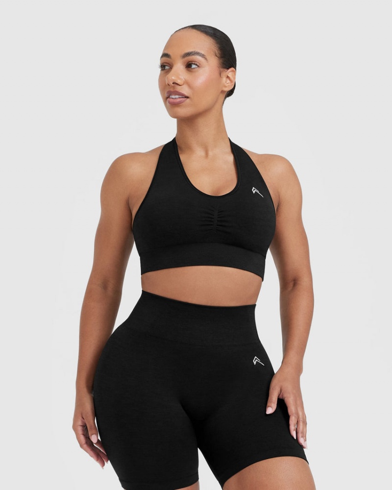 Oner Active Classic Seamless 2.0 V-Neck Bralette Sports Bras Mustat | 403-PMBQFN