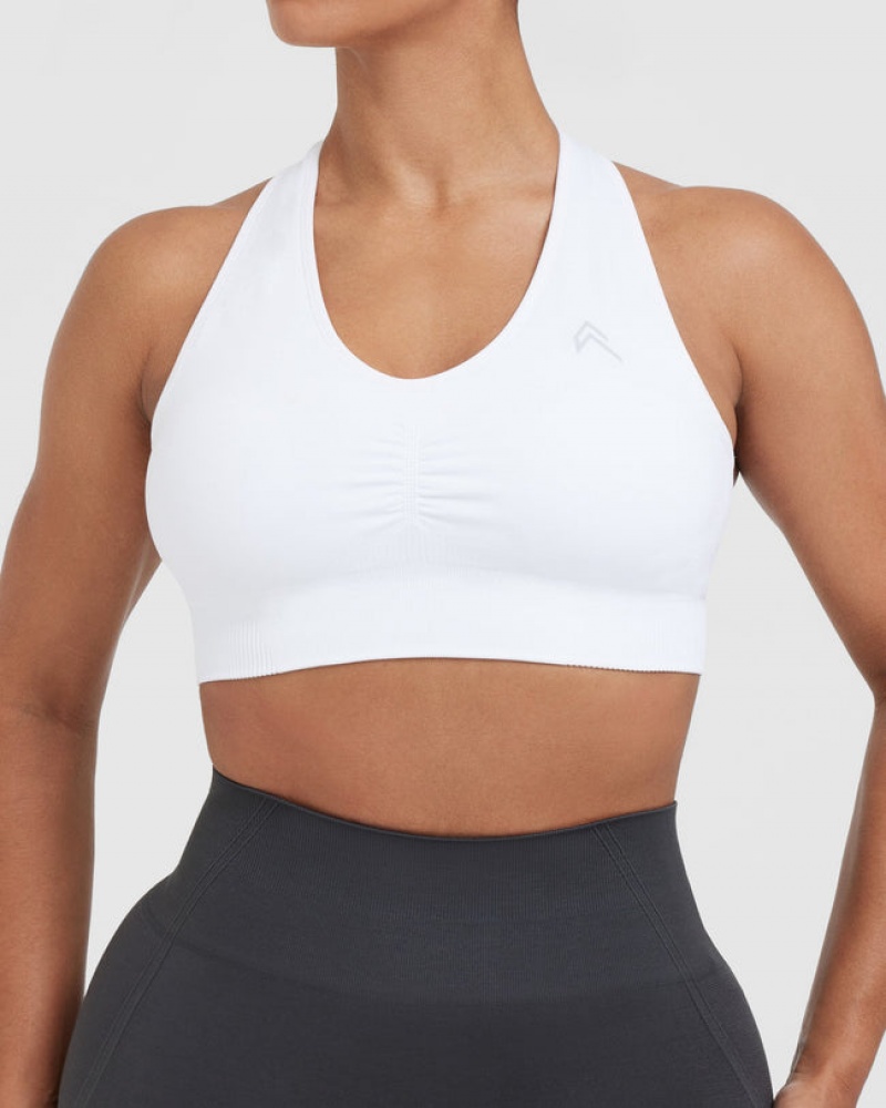 Oner Active Classic Seamless 2.0 V-Neck Bralette Sports Bras Valkoinen | 310-WKLZCS