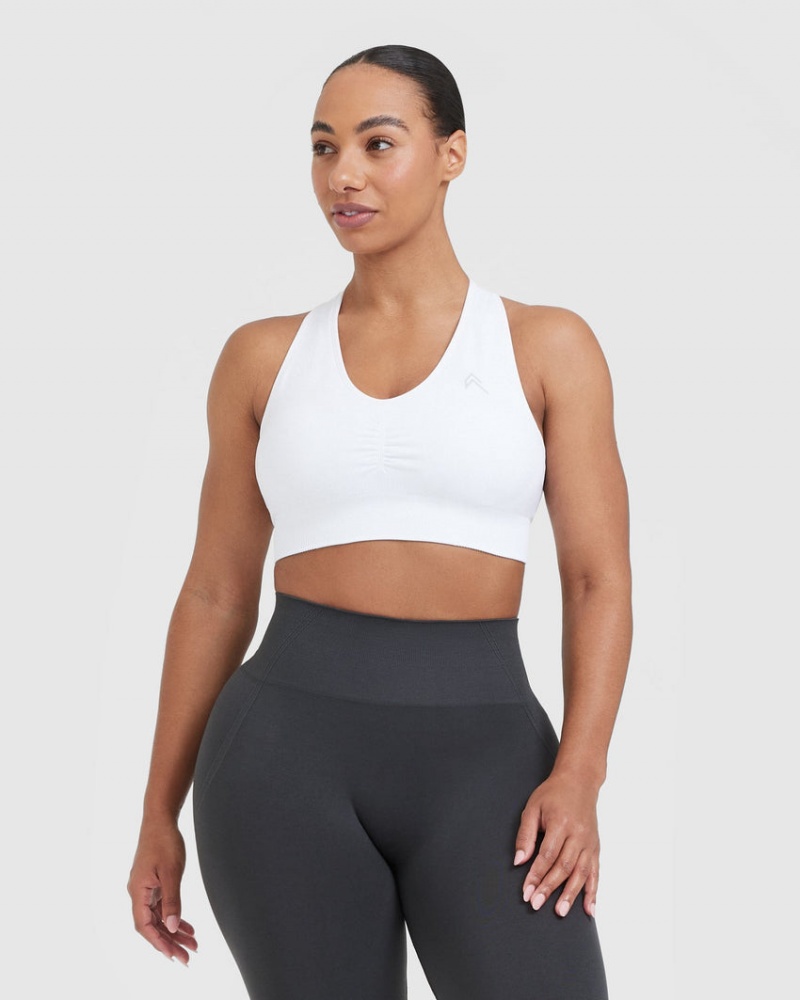 Oner Active Classic Seamless 2.0 V-Neck Bralette Sports Bras Valkoinen | 310-WKLZCS