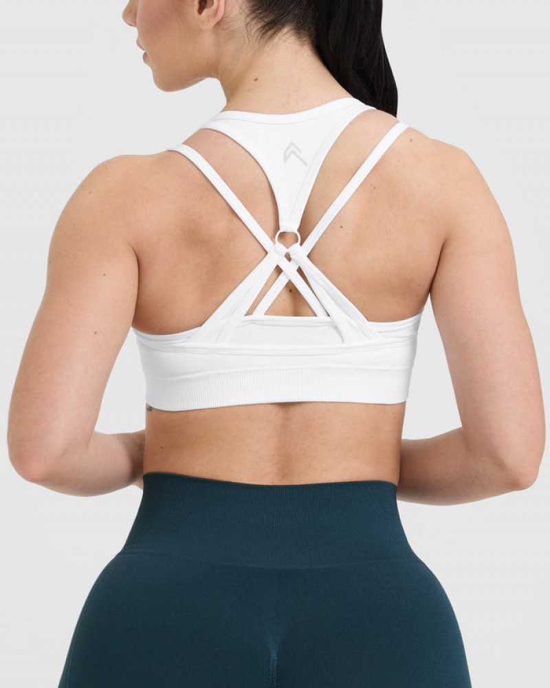 Oner Active Effortless Seamless Layered Sports Bras Valkoinen | 835-VOLGCI