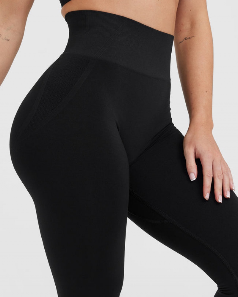 Oner Active Effortless Seamless Leggings Mustat | 754-WLJOYP