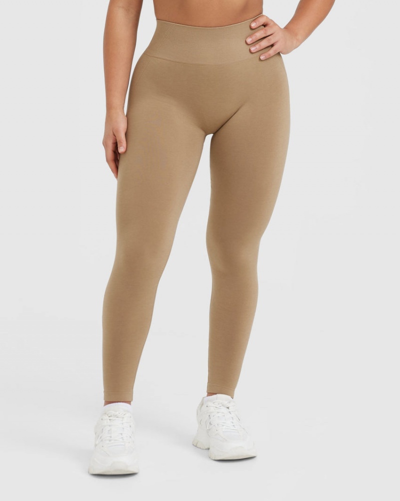 Oner Active Effortless Seamless Leggings Ruskea | 854-TXPZBH