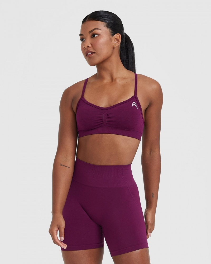 Oner Active Effortless Strappy Bralette Sports Bras Violetit | 095-HTMNZO