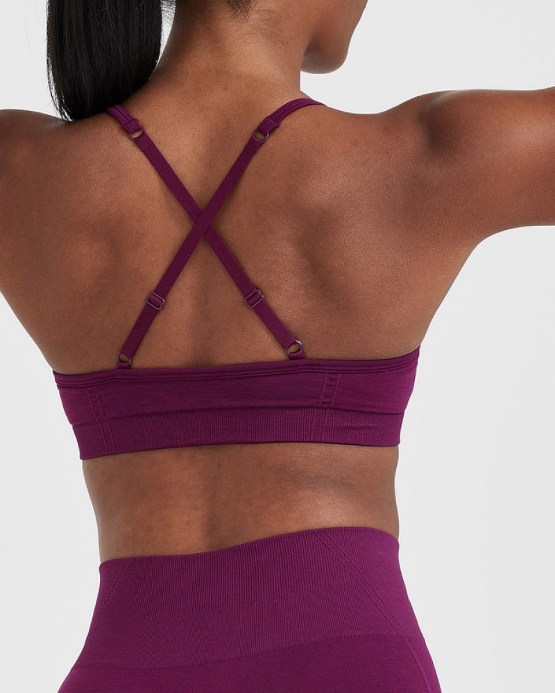 Oner Active Effortless Strappy Bralette Sports Bras Violetit | 095-HTMNZO