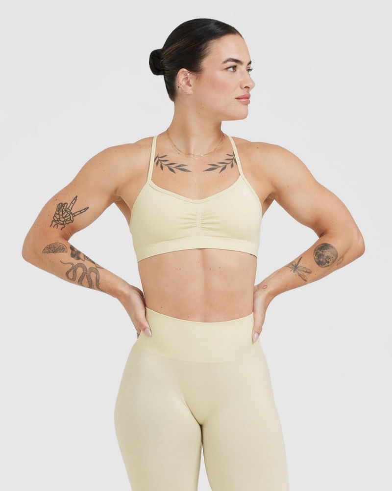 Oner Active Effortless Strappy Bralette Sports Bras Vaaleankeltainen | 921-JMQCKI