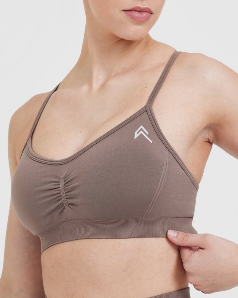 Oner Active Effortless Strappy Bralette Sports Bras Ruskea | 023-JSPHKE