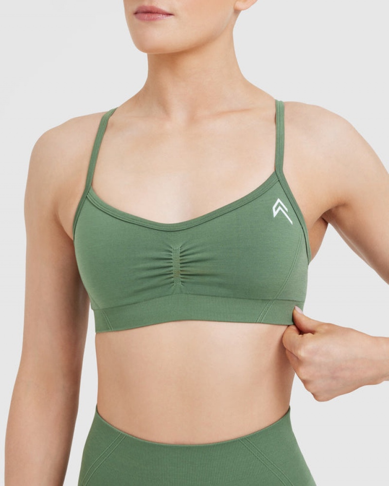 Oner Active Effortless Strappy Bralette Sports Bras Vihreä | 123-GTNRDX