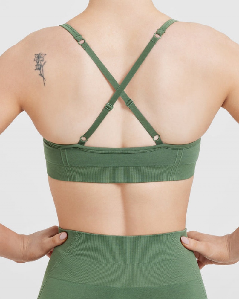 Oner Active Effortless Strappy Bralette Sports Bras Vihreä | 123-GTNRDX