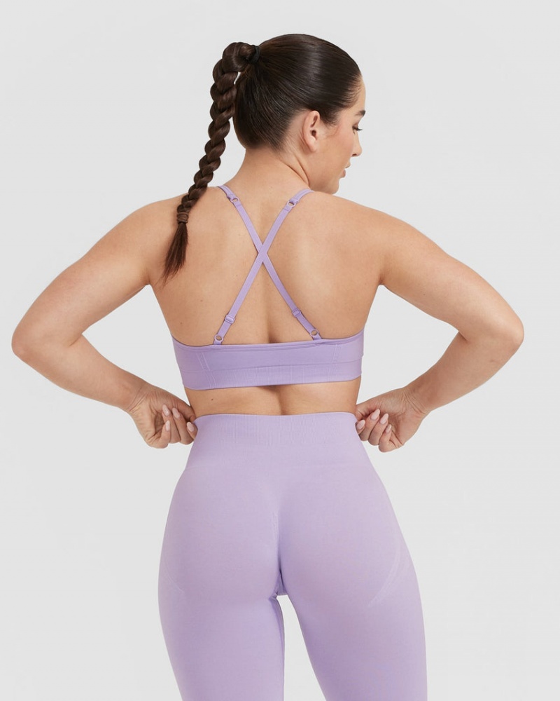 Oner Active Effortless Strappy Bralette Sports Bras Violetit | 531-IWRVXA