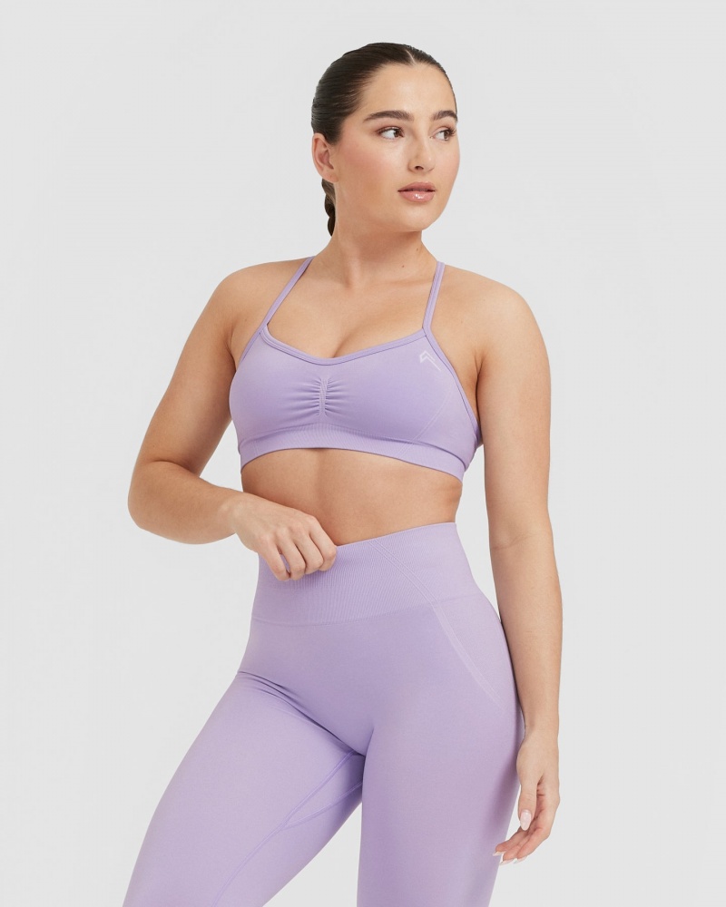 Oner Active Effortless Strappy Bralette Sports Bras Violetit | 531-IWRVXA