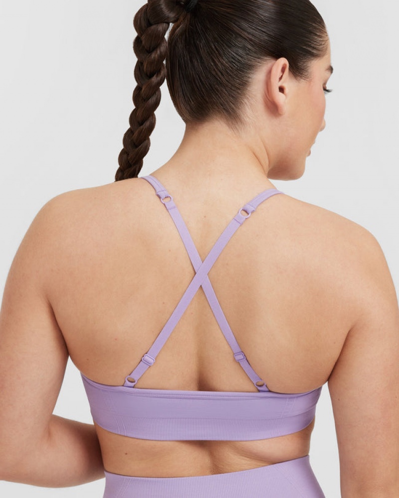 Oner Active Effortless Strappy Bralette Sports Bras Violetit | 531-IWRVXA