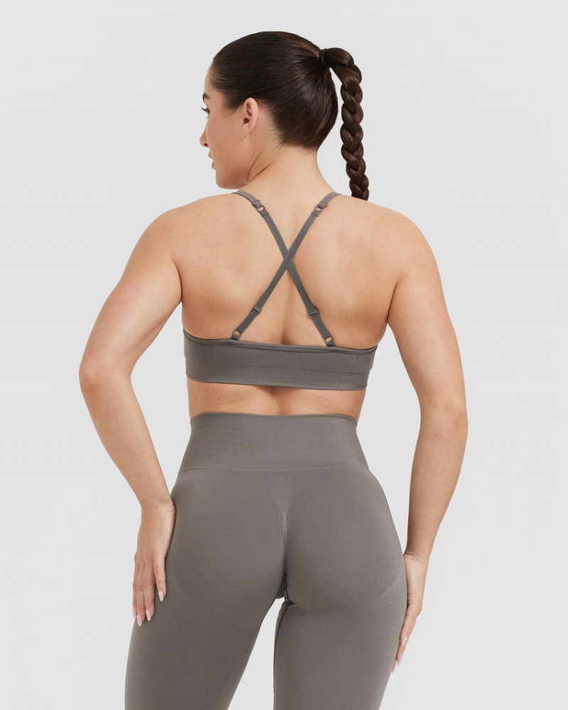 Oner Active Effortless Strappy Bralette Sports Bras Harmaat | 694-UBDOKR