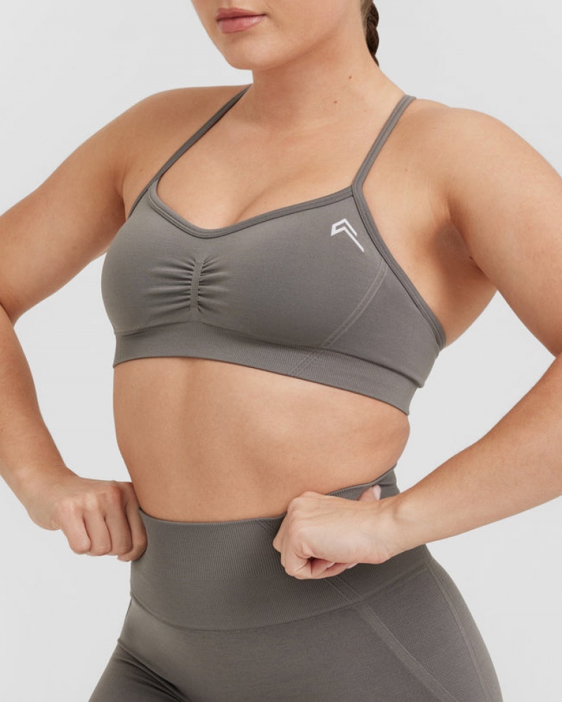 Oner Active Effortless Strappy Bralette Sports Bras Harmaat | 694-UBDOKR