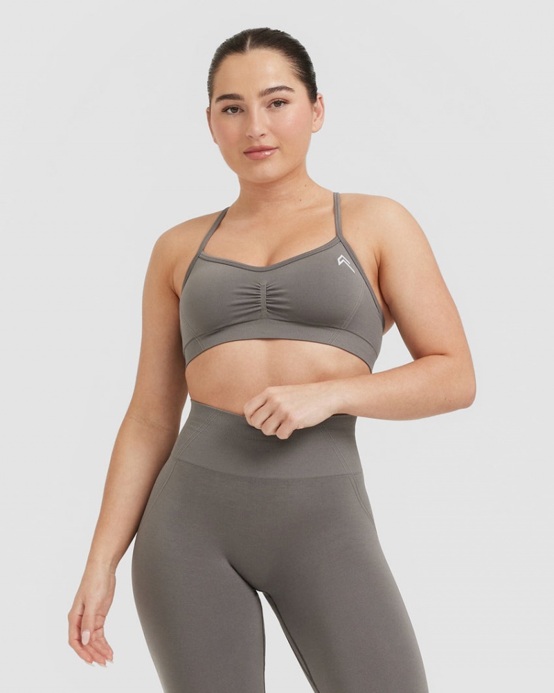 Oner Active Effortless Strappy Bralette Sports Bras Harmaat | 694-UBDOKR