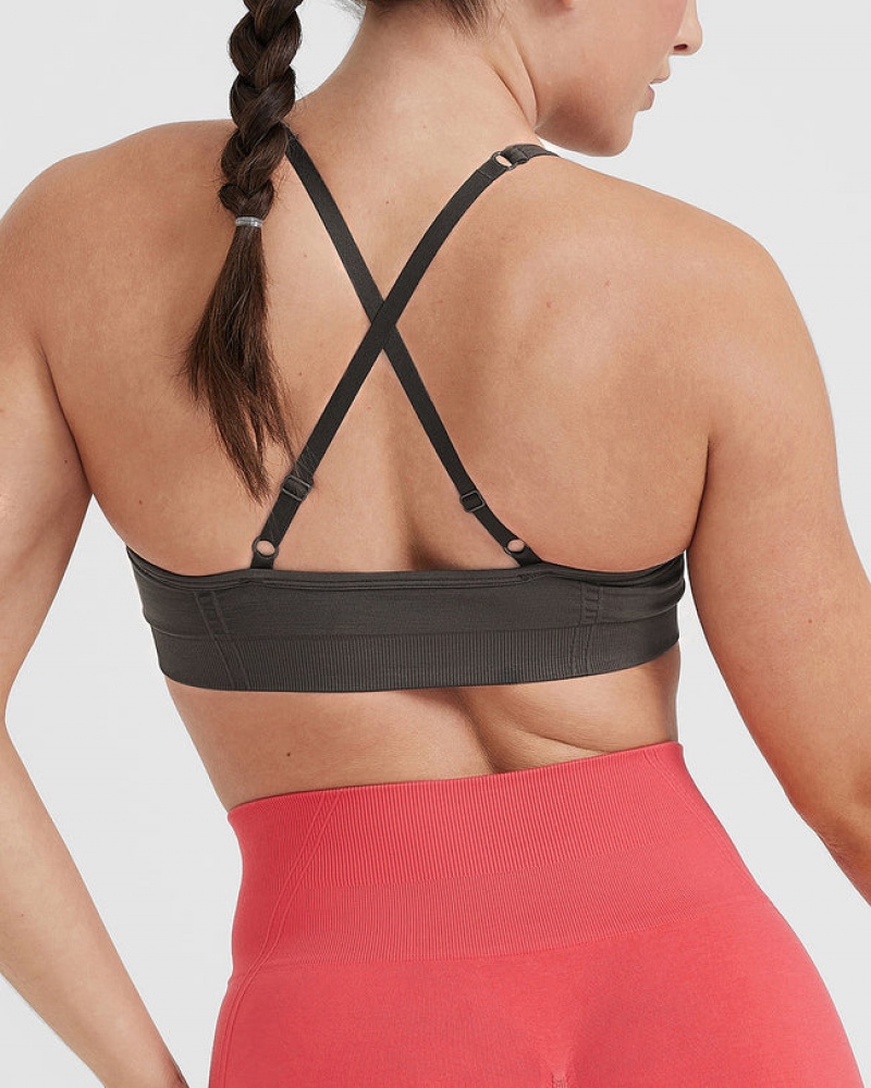 Oner Active Effortless Strappy Bralette Sports Bras Syvä Harmaat Ruskea | 150-BFRZCD