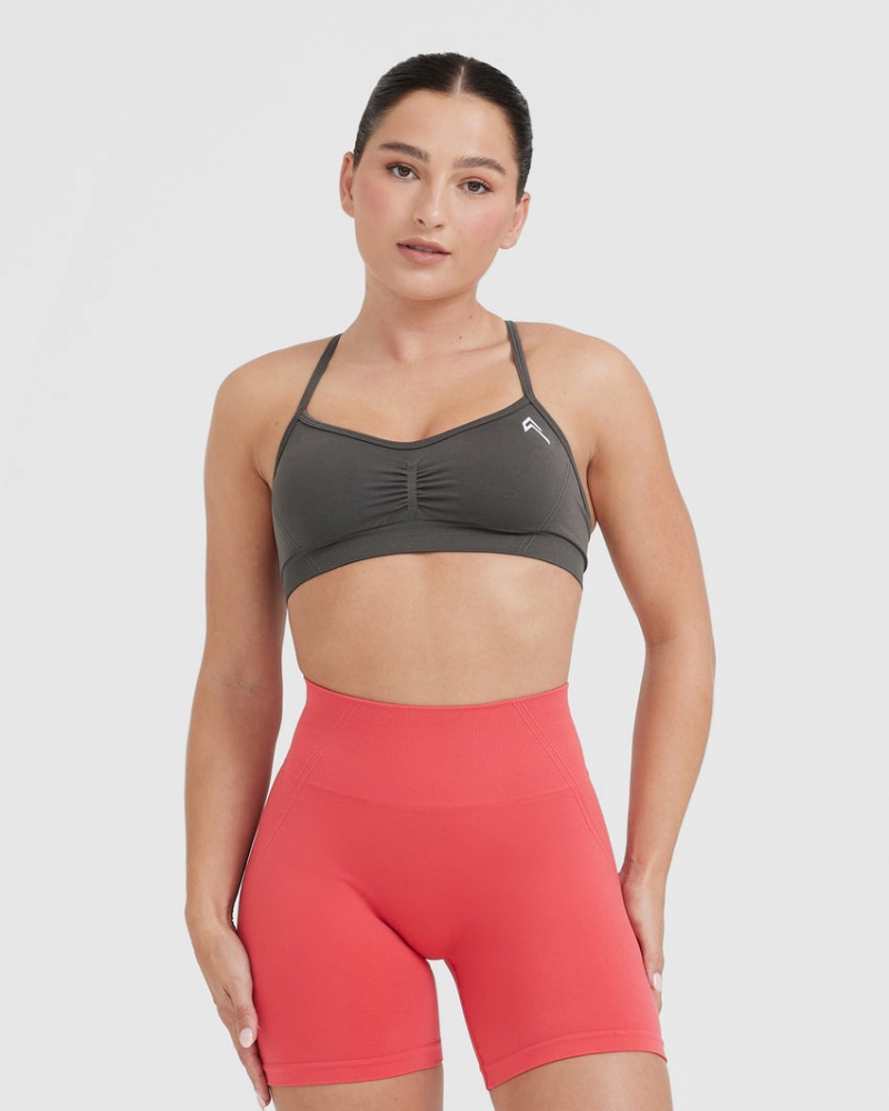 Oner Active Effortless Strappy Bralette Sports Bras Syvä Harmaat Ruskea | 150-BFRZCD