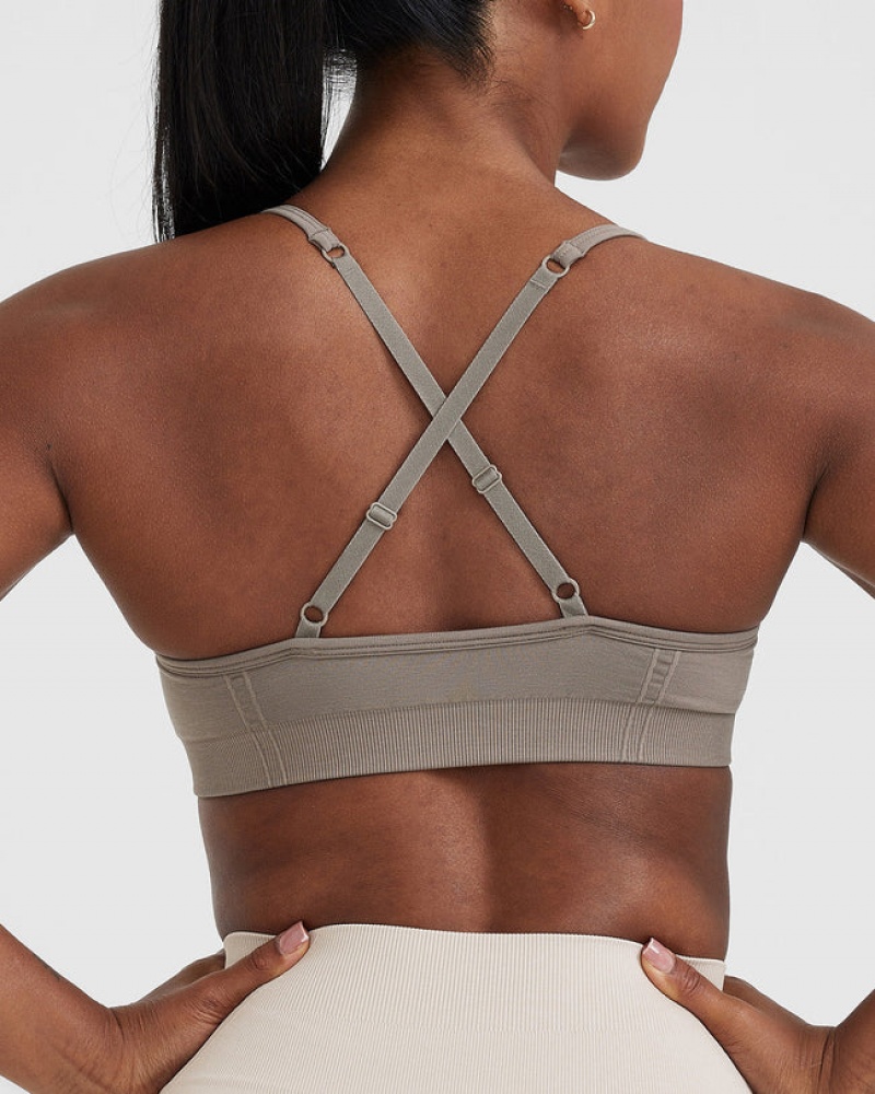 Oner Active Effortless Strappy Bralette Sports Bras Harmaat | 385-ERSAGW