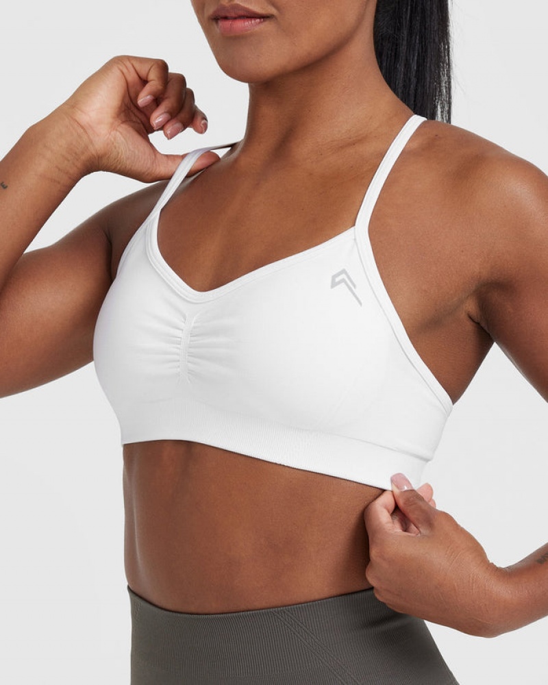 Oner Active Effortless Strappy Bralette Sports Bras Valkoinen | 687-ZNVPDR