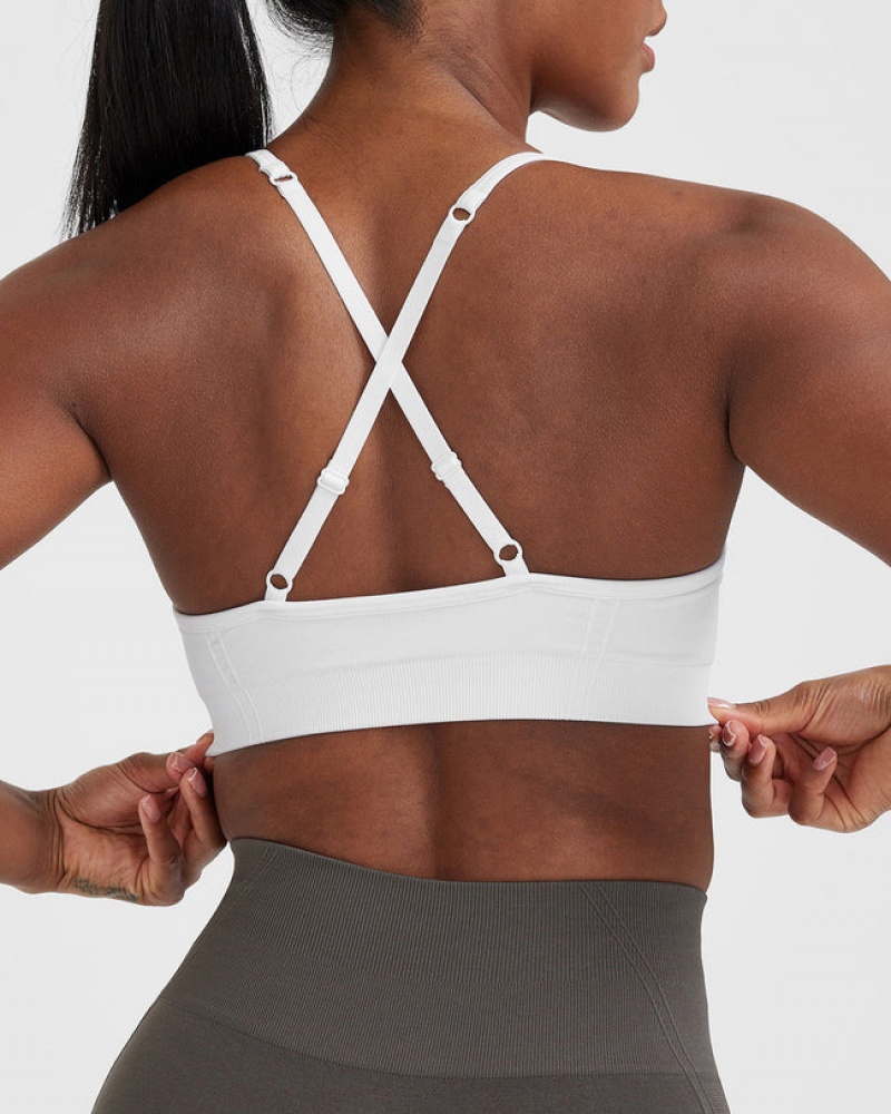 Oner Active Effortless Strappy Bralette Sports Bras Valkoinen | 687-ZNVPDR