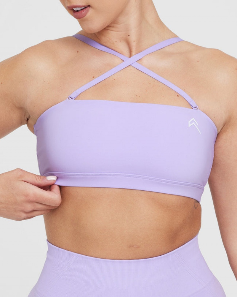 Oner Active Everyday Bandeau Bralette Sports Bras Violetit | 619-ZDSELY