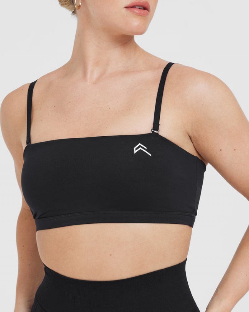 Oner Active Everyday Bandeau Bralette Sports Bras Mustat | 478-WUIQGV