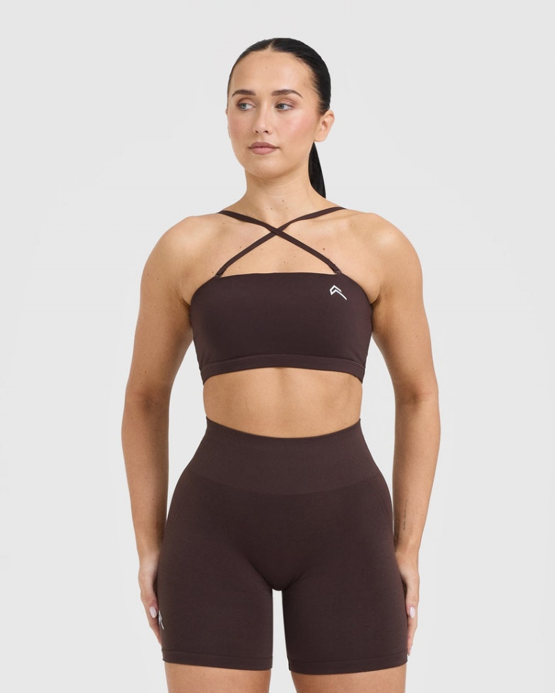 Oner Active Everyday Bandeau Bralette Sports Bras Violetit Ruskea | 083-XPJOVS