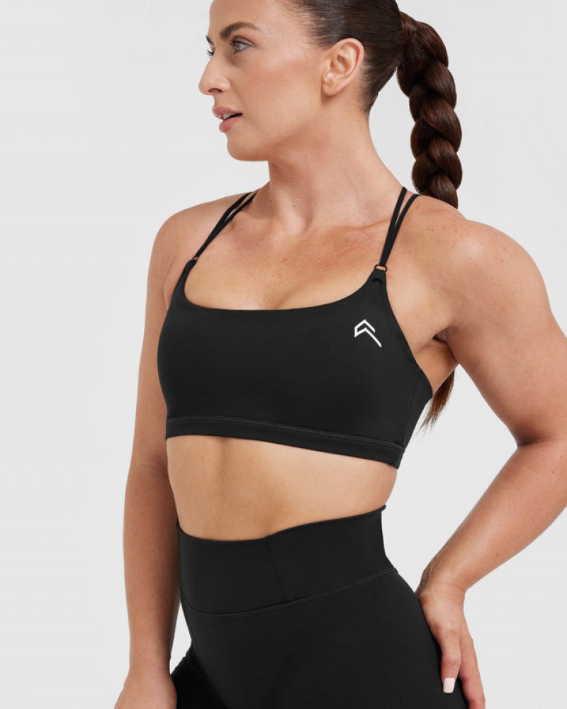 Oner Active Everyday Cross Over Bralette Sports Bras Mustat | 510-ZBROPA