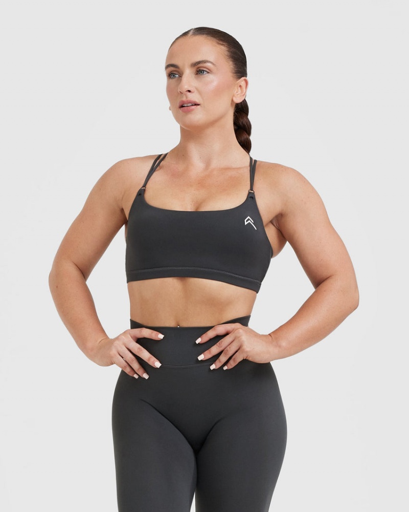 Oner Active Everyday Cross Over Bralette Sports Bras Mustat | 174-TNUPJC