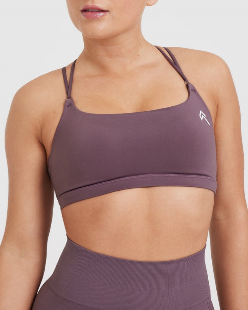 Oner Active Everyday Cross Over Bralette Sports Bras Violetit | 741-BZVGRI