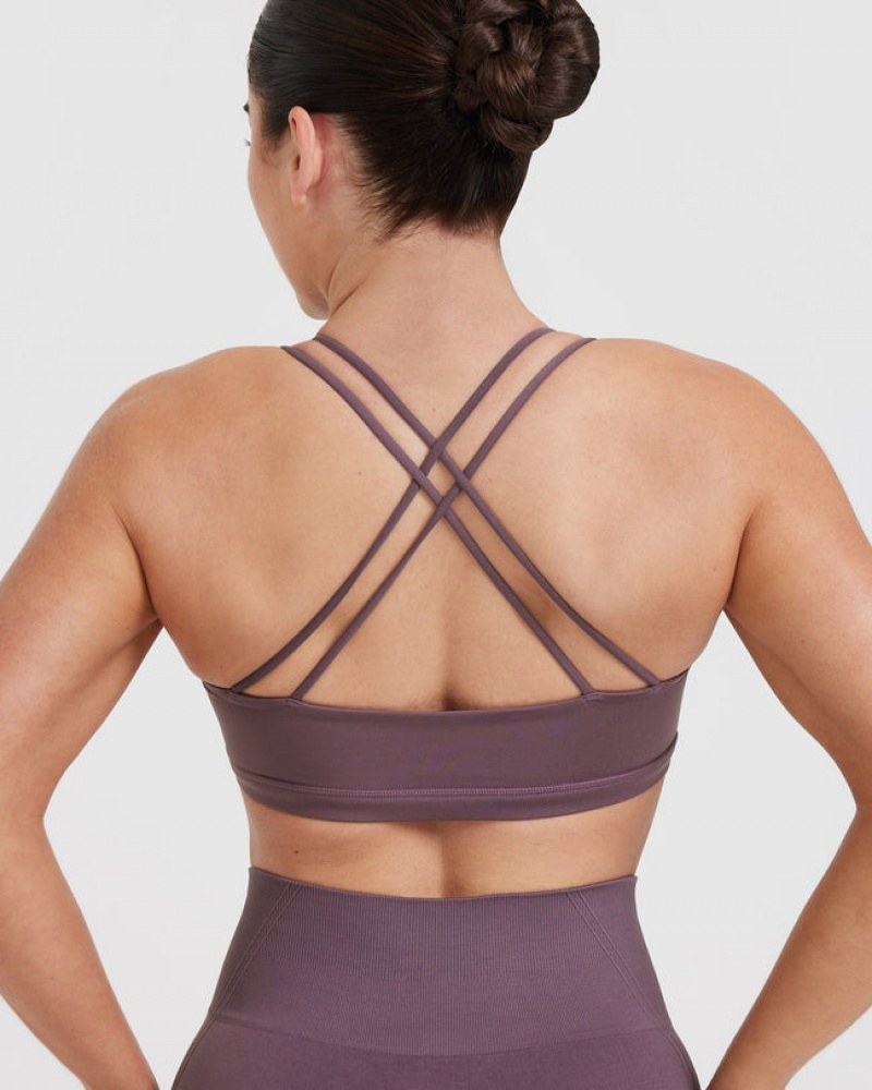 Oner Active Everyday Cross Over Bralette Sports Bras Violetit | 741-BZVGRI