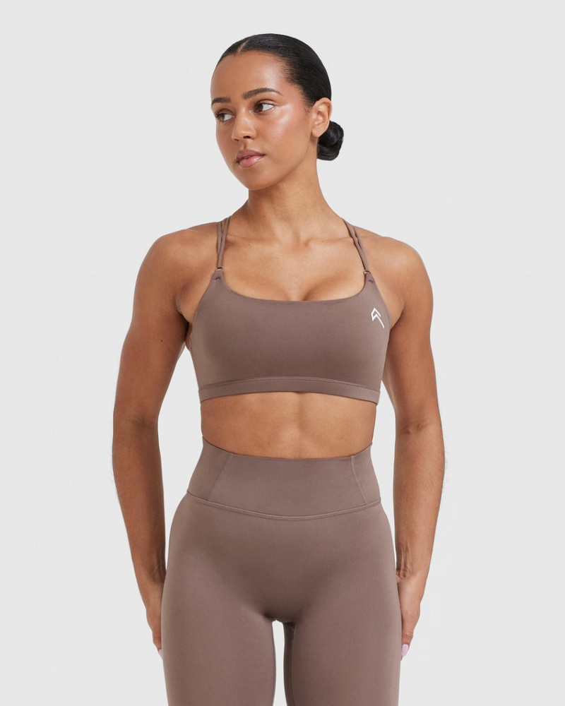 Oner Active Everyday Cross Over Bralette Sports Bras Ruskea | 681-WUIDBO