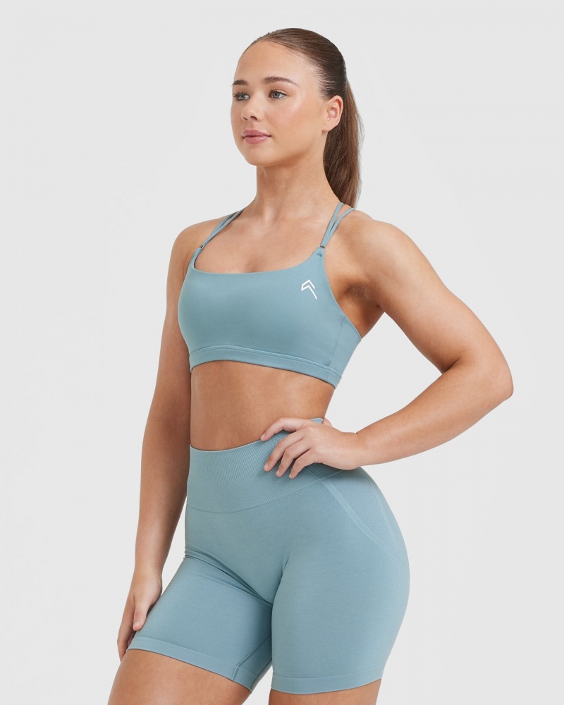 Oner Active Everyday Cross Over Bralette Sports Bras Harmaat Sininen | 864-GAWPSO