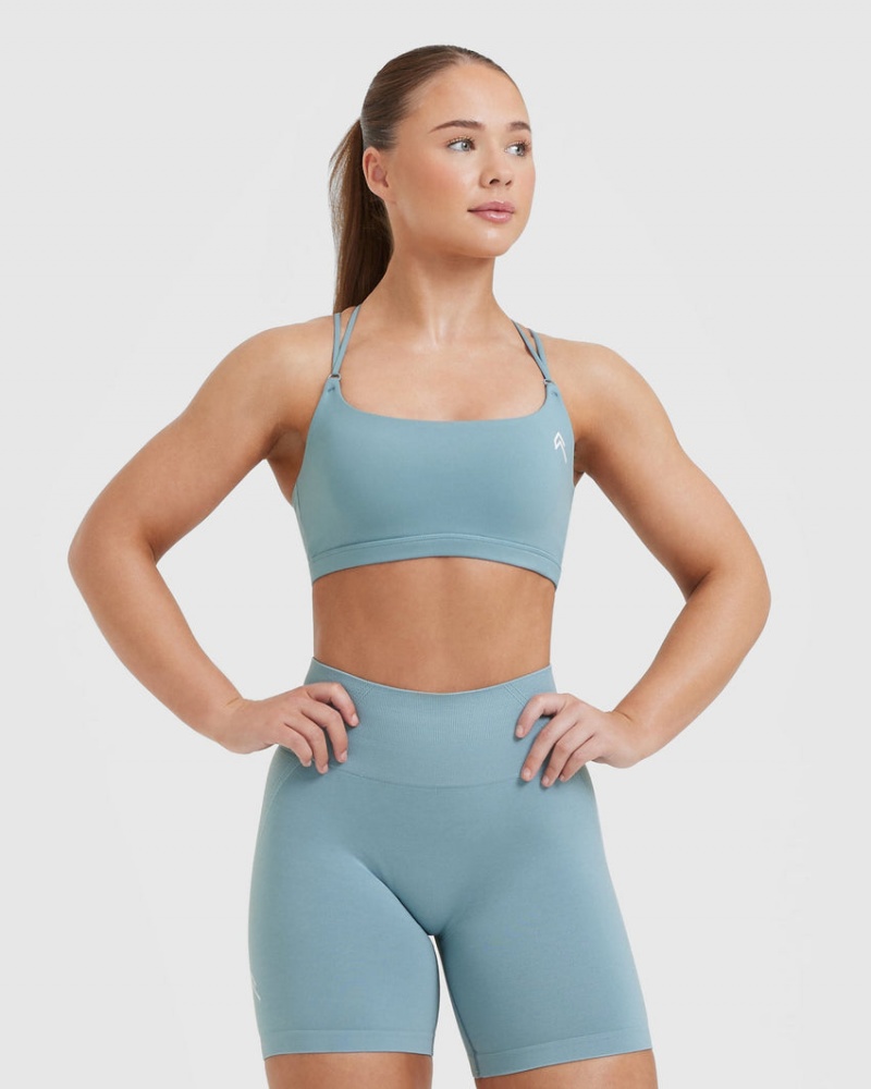 Oner Active Everyday Cross Over Bralette Sports Bras Harmaat Sininen | 864-GAWPSO