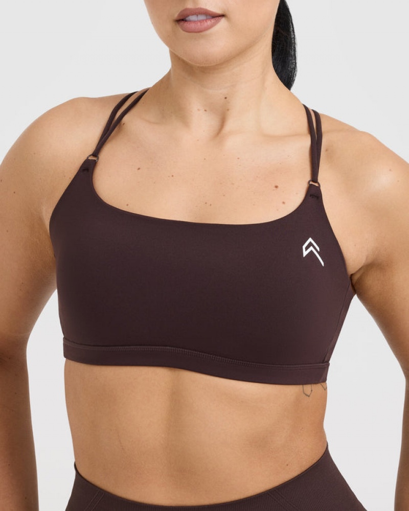 Oner Active Everyday Cross Over Bralette Sports Bras Violetit Ruskea | 182-ZWGLEC