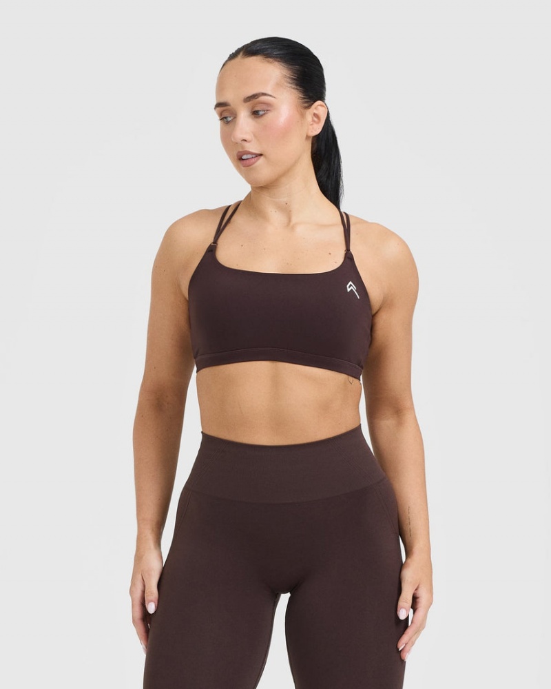 Oner Active Everyday Cross Over Bralette Sports Bras Violetit Ruskea | 182-ZWGLEC