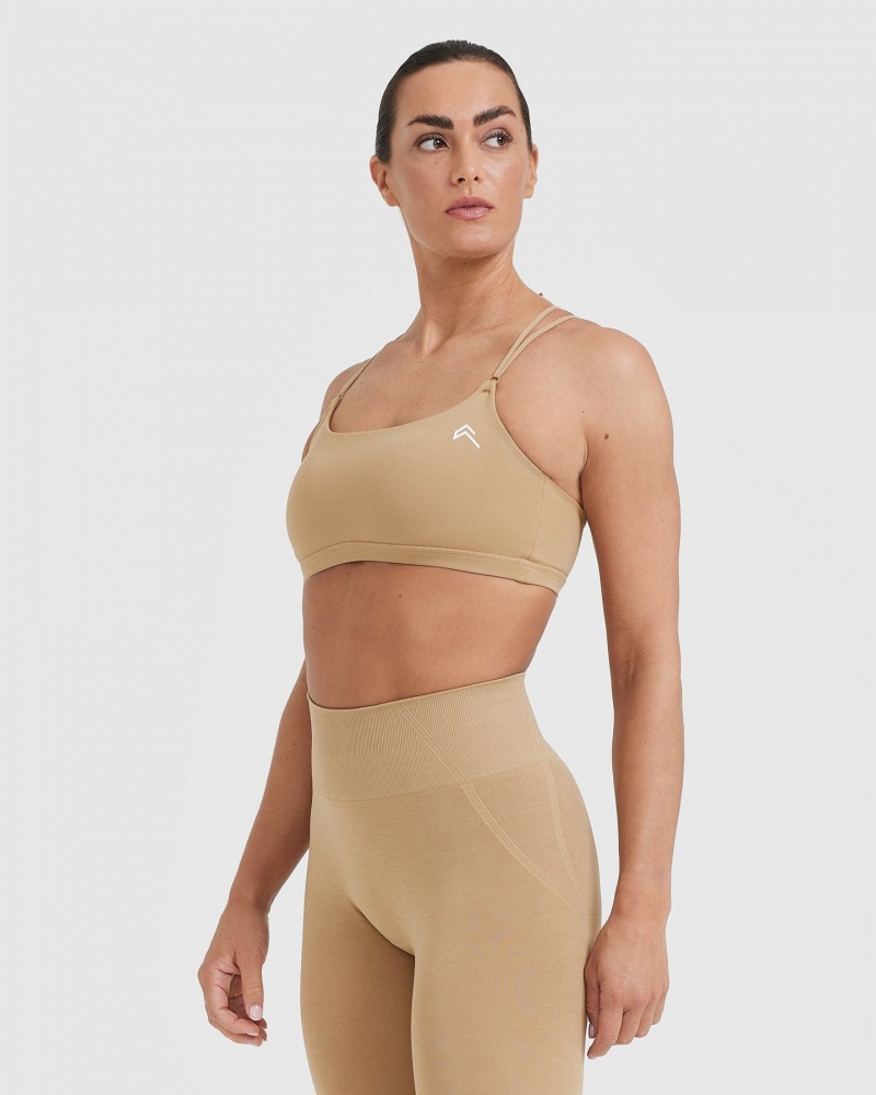 Oner Active Everyday Cross Over Bralette Sports Bras Ruskea | 602-NTWMBV