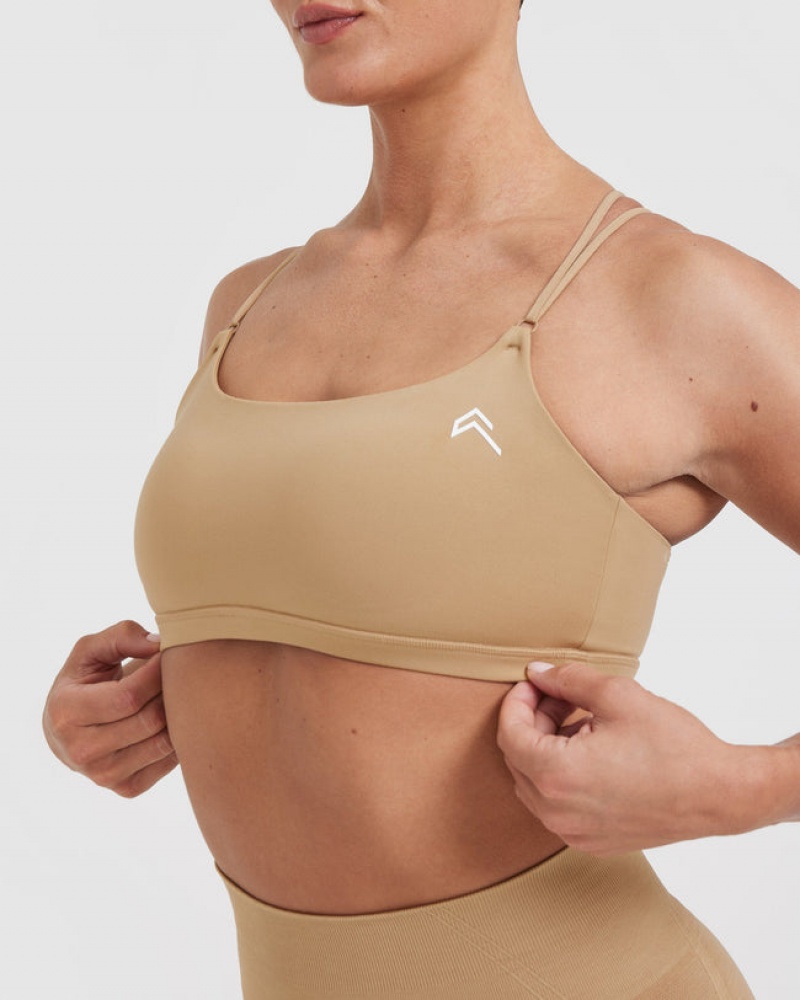 Oner Active Everyday Cross Over Bralette Sports Bras Ruskea | 602-NTWMBV