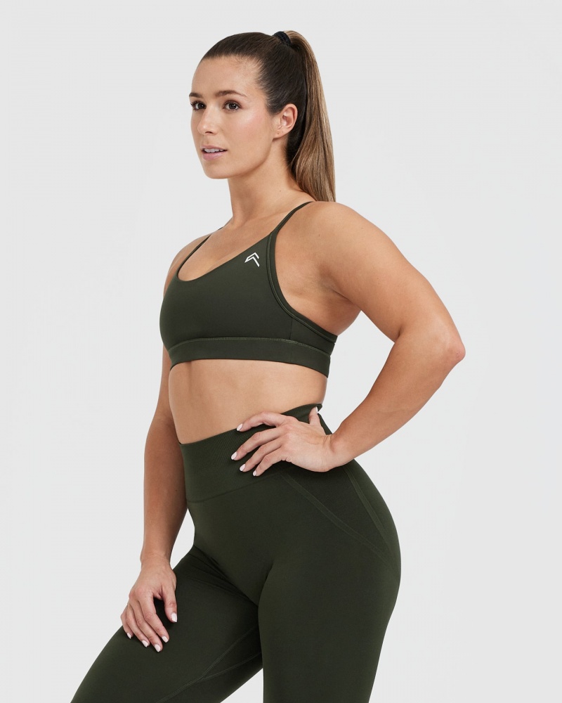 Oner Active Everyday Sports Bras Khaki | 125-BYNSZX