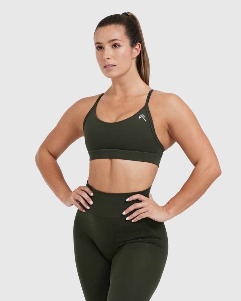 Oner Active Everyday Sports Bras Khaki | 125-BYNSZX