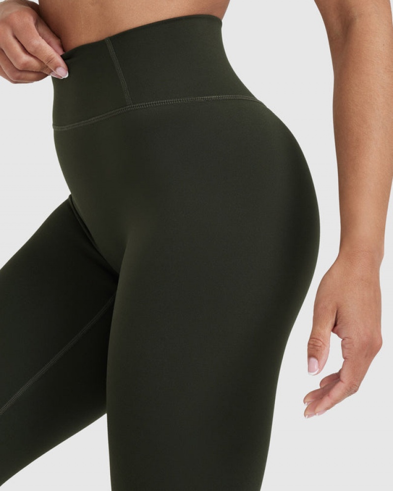 Oner Active Timeless High Waisted Leggings Khaki | 637-AWQLRE