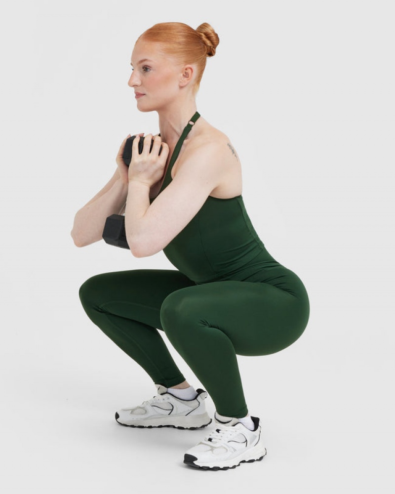 Oner Active Timeless High Waisted Leggings Syvä Vihreä | 253-LYTRNE