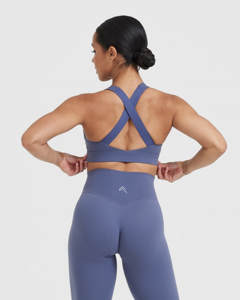 Oner Active Timeless Leveät Strap Sports Bras Sininen | 246-BLJRMX